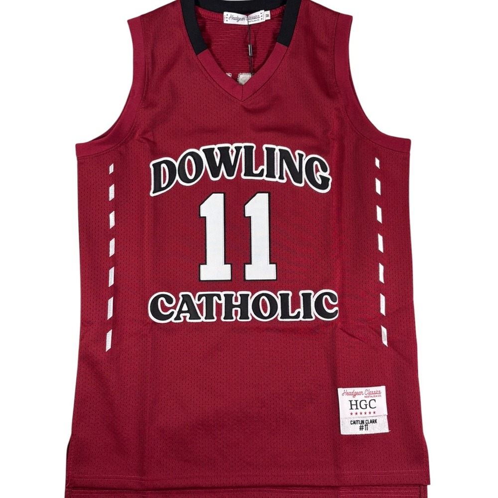 Headgear Classics Caitlin Clark Dowling Catholic High School Jersey Maroon M